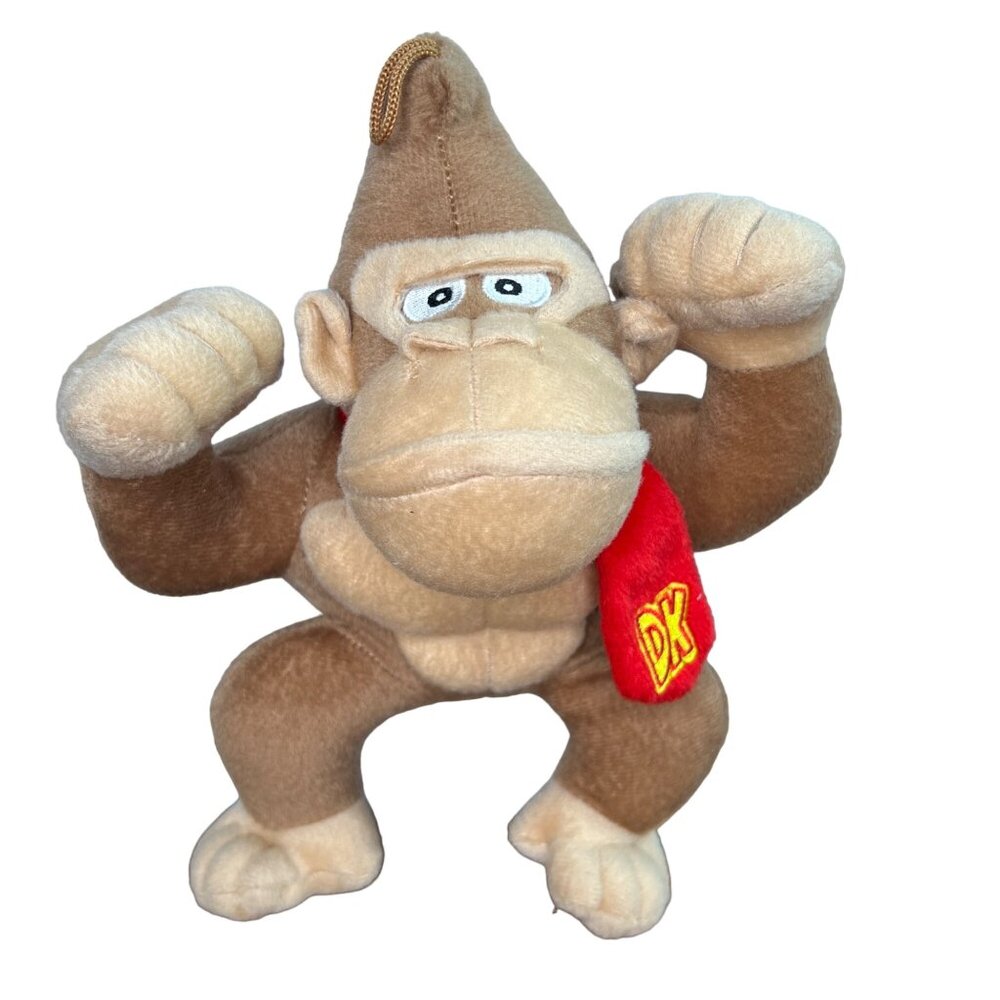 Donkey Kong Plush Toy Super Mario Good Stuff 2022 10" Brown Beige Polyester Nint